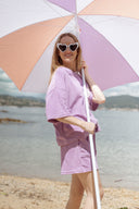 T.shirt et short été femme en éponge ensemble violet Peyton