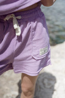 T.shirt et short été femme en éponge ensemble violet Peyton