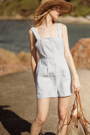 Combishort rayée femme été bleu ciel Lily