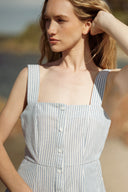 Combishort rayée femme été bleu ciel Lily