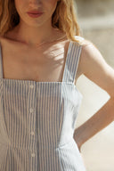 Combishort rayée femme été bleu ciel Lily