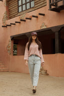 Gilet femme hiver rose pale tendance Nino doux et chaud