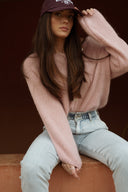 Gilet femme hiver rose pale tendance Nino doux et chaud