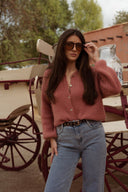 Gilet femme hiver vieux rose tendance Nino doux et chaud