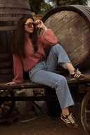 Gilet femme hiver vieux rose tendance Nino doux et chaud