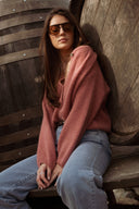 Gilet femme hiver vieux rose tendance Nino doux et chaud