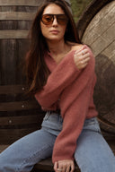 Gilet femme hiver vieux rose tendance Nino doux et chaud