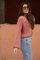 Gilet femme hiver vieux rose tendance Nino doux et chaud