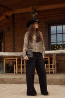 Pull léopard femme Harlem laine fin chaud hiver tendance