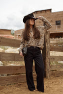 Pull léopard femme Harlem laine fin chaud hiver tendance