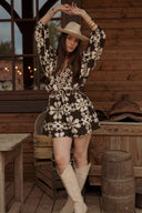 Combishort tendance hiver femme kaki oversize manches longues Féroé