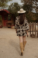 Combishort tendance hiver femme kaki oversize manches longues Féroé