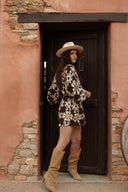 Combishort tendance hiver femme kaki oversize manches longues Féroé