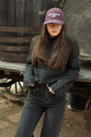 Pull gris foncé hiver femme chaud et doux oversize Sohan