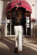 Jean large taille haute beige femme printemps été Joshua