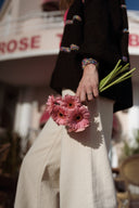 Jean large taille haute beige femme printemps été Joshua