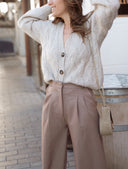 Gros gilet beige femme Taylor