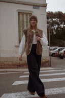 Gilet sans manche femme polaire kaki Bobbi