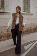 Gilet sans manche femme polaire kaki Bobbi