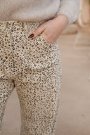 Jean taille haute femme léopard beige Edgar