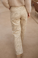 Jean taille haute femme léopard beige Edgar