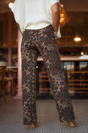 Jean Léopard femme hiver coupe droite taille haute Fabio