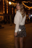 Jupe courte femme strass argent soirée Harper