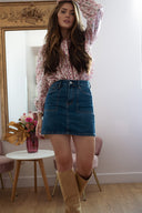 Jupe mini courte en jean femme hiver Sybelle