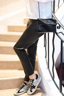 Pantalon cuir noir femme Ross