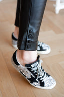 Pantalon cuir noir femme Ross