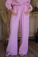 Pantalon gaze de coton corail femme été bohème Soko