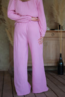 Pantalon gaze de coton corail femme été bohème Soko