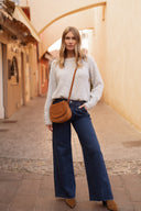 Pull gris manches Bishop femme hiver doux chaud Charles