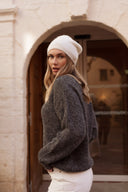 Pull gris foncé hiver femme doux Liam