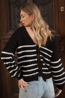 Pull marinière femme dos nu noeud doux et chaud Marin