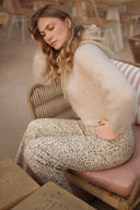 Pull mohair femme hiver taupe chaud Sean