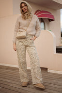 Pull mohair femme hiver taupe chaud Sean