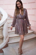 Robe courte femme sequins paillettes Noel cache coeur Louison