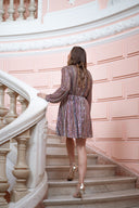 Robe courte femme sequins paillettes Noel cache coeur Louison