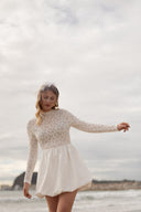 Robe de mariée dentelle courte civil tendance rétro bohème Maxine