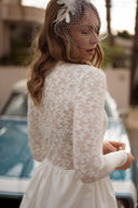 Robe de mariée dentelle courte civil tendance rétro bohème Maxine