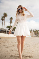 Robe de mariée dentelle courte civil tendance rétro bohème Maxine