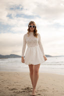 Robe de mariée dentelle courte civil tendance rétro bohème Maxine