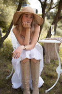 Robe longue bohème femme été blanche Serine