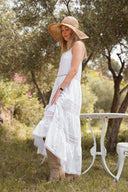 Robe longue bohème femme été blanche Serine