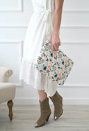 Robe bohème blanche femme été brettelles dentelle