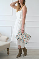 Robe bohème blanche femme été brettelles dentelle