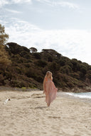 Robe longue femme été Yseult dos nu orange vert rose bohème ethnique