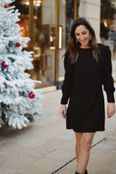 Robe courte dos nu noir fêtes de noel