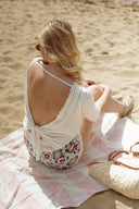 Short en crochet écru bleu rose femme Damon été tendance bohème